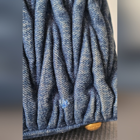 ××× SOLD ××× Miu Miu Matelasse Denim 2way Bag - Picture 5 of 17